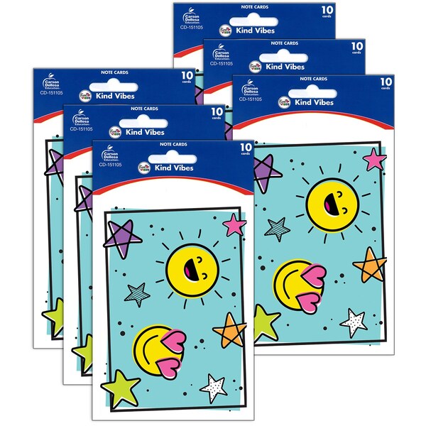 Carson Dellosa Kind Vibes Note Cards with Envelopes, 120PK 151105 Zoro